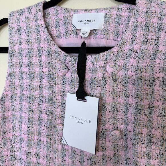 NWT Tuckernuck Pomander Place Bianca Dress Plus XXL Pink Peony Tweed - Picture 8 of 9
